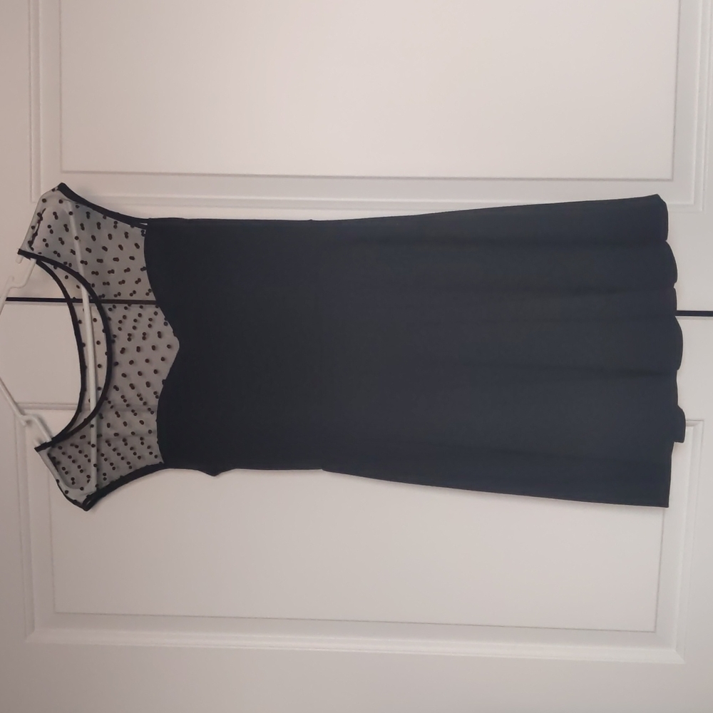Sleeveless Polka Dot Sweetheart Black Dress